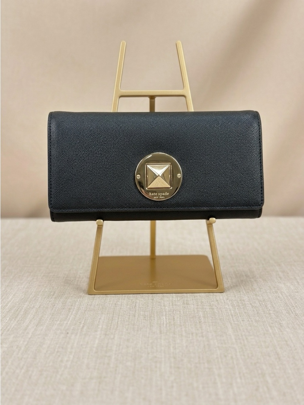 Kate Spade Newbury Lane Keira Clutch Black Saffiano Leather